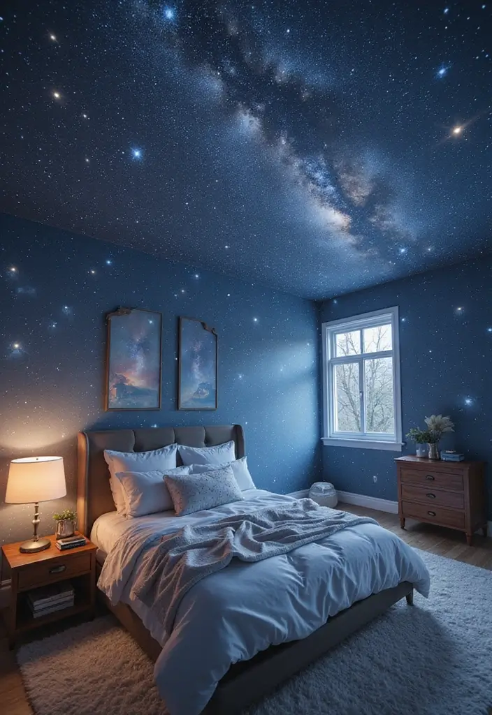 30 Modern Ceiling Designs for Bedroom That Elevate Sleep Spaces - 24. Celestial Designs
