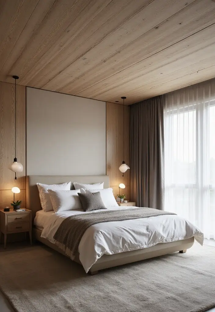 30 Modern Ceiling Designs for Bedroom That Elevate Sleep Spaces - 27. Panelling Innovations