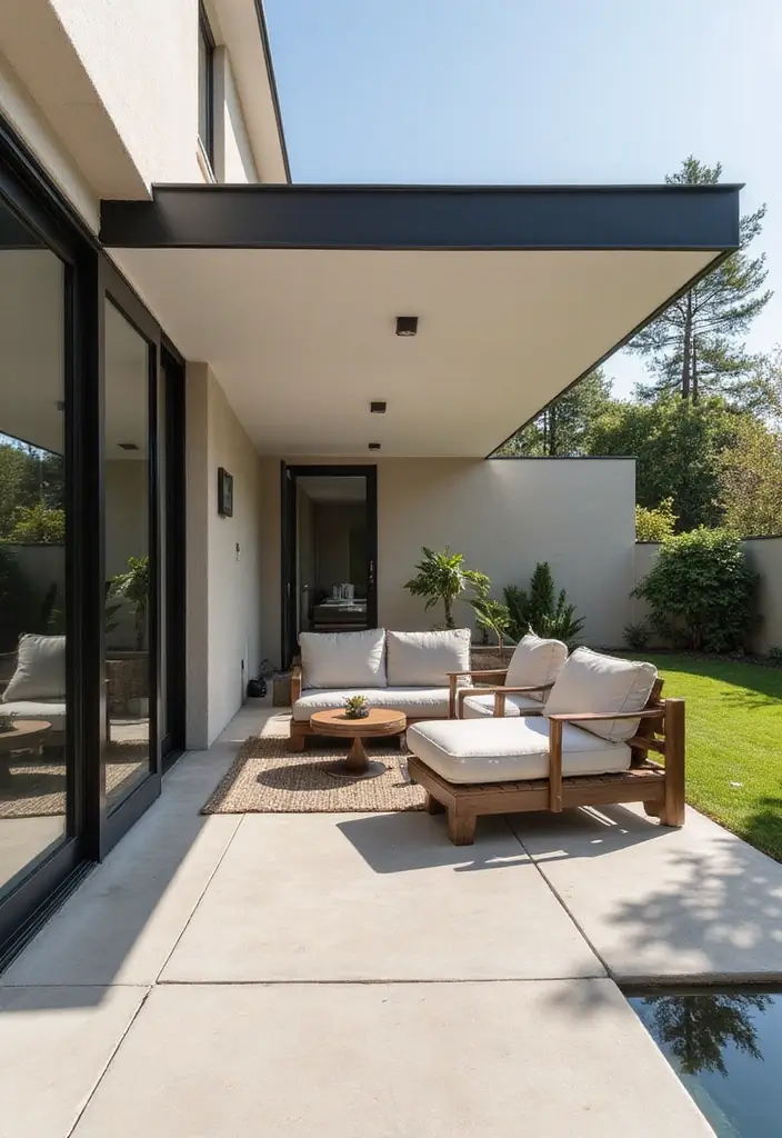 30 Patio Ceiling Designs That Make Outdoor Living Luxe 21. Minimalist Approach Clean and Simple