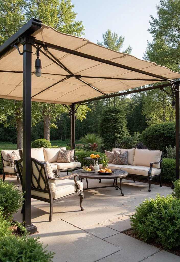 30 Patio Ceiling Designs That Make Outdoor Living Luxe 23. Canopy Structures Shade with Style