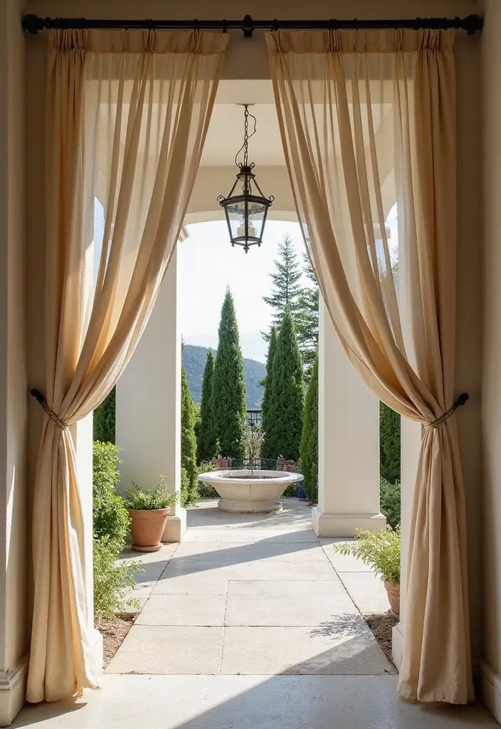 30 Patio Ceiling Designs That Make Outdoor Living Luxe 29. Fabric Drapes Soft Elegance