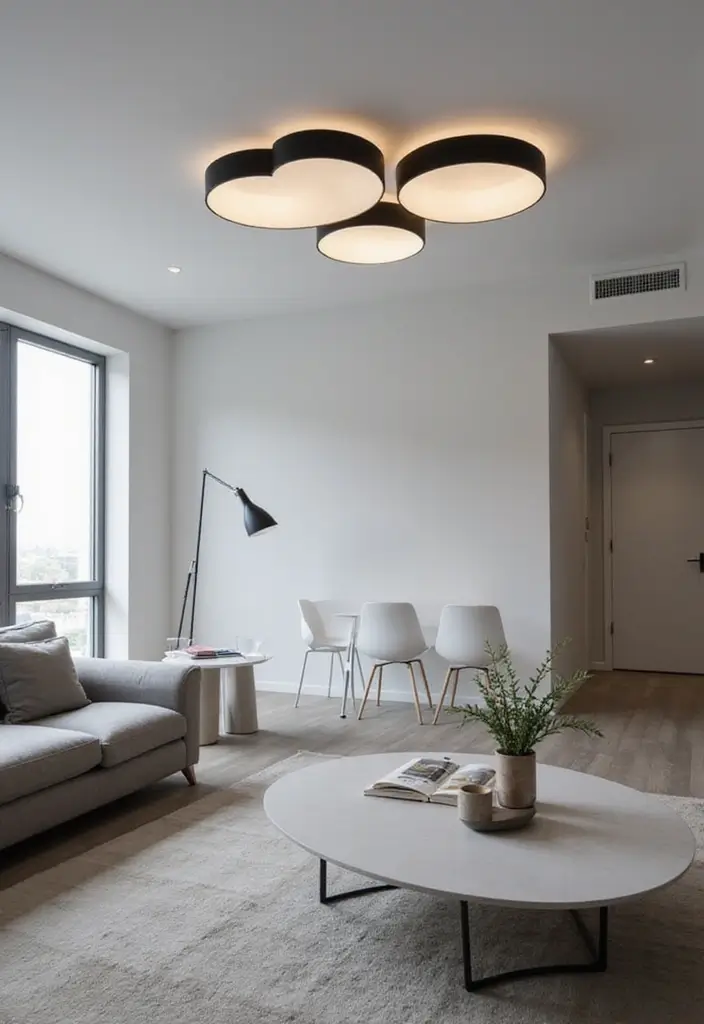 30 Profile Light Ceiling Designs That Glow With Elegance - 11. Monochrome Magic