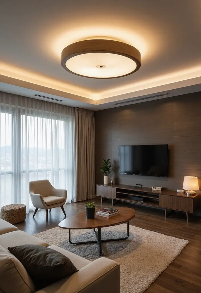 30 Profile Light Ceiling Designs That Glow With Elegance - 14. Multi-Functional Features