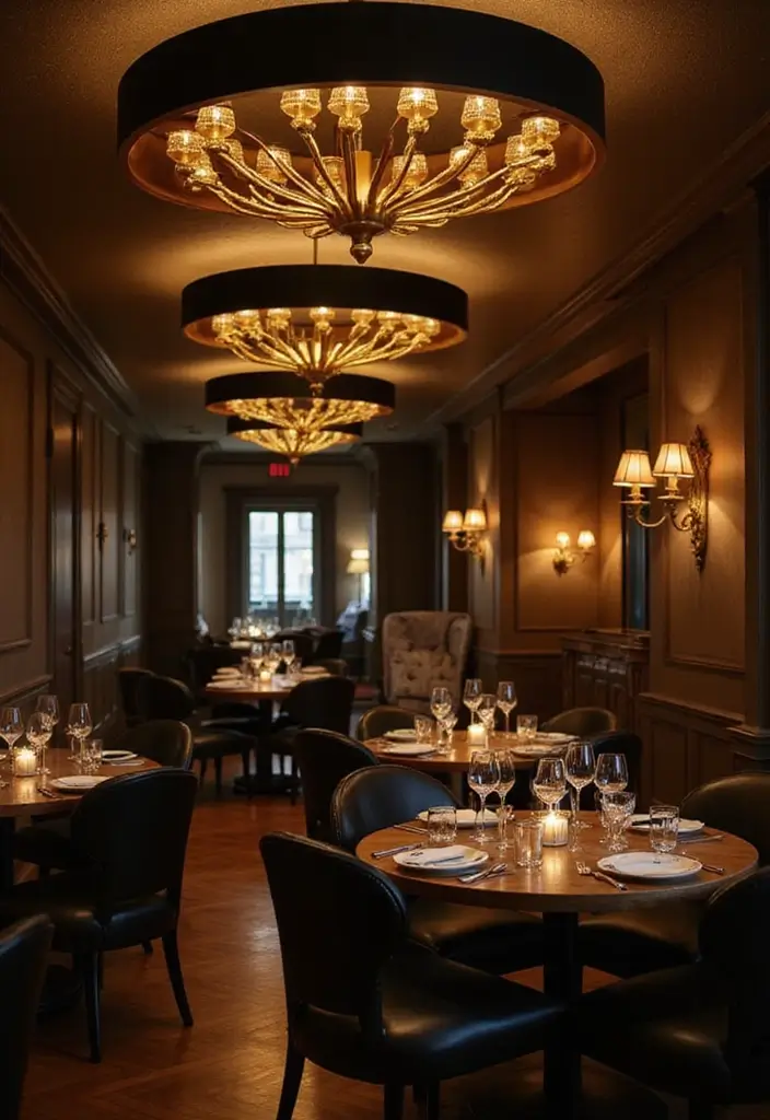30 Profile Light Ceiling Designs That Glow With Elegance - 17. Black and Gold Accents