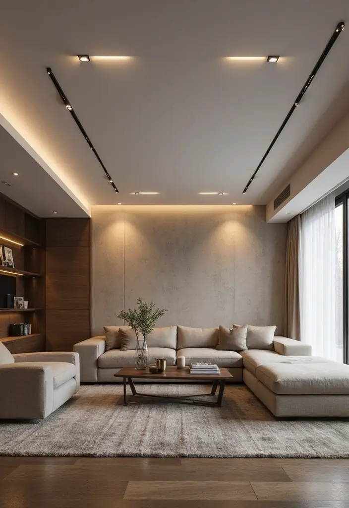 30 Profile Light Ceiling Designs That Glow With Elegance - 21. Energy-Efficient LED Fixtures