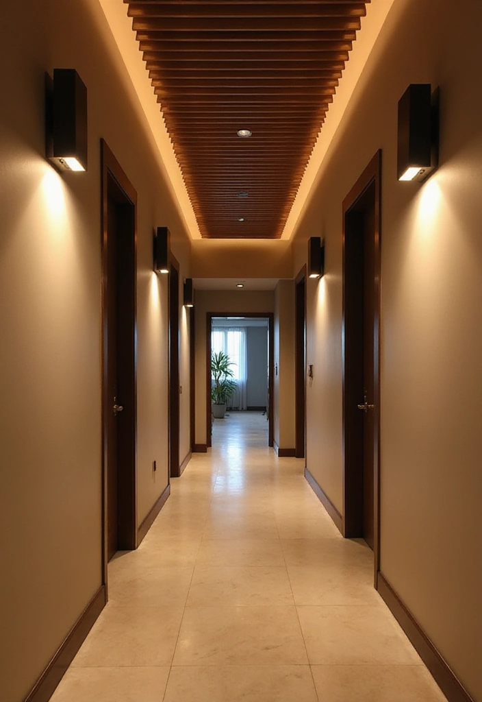 30 Profile Light Ceiling Designs That Glow With Elegance - 23. Chic Wall-Mounted Lights