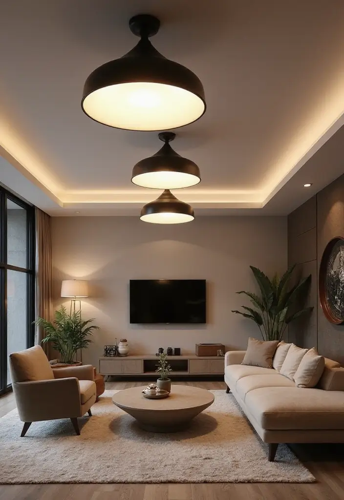 30 Profile Light Ceiling Designs That Glow With Elegance - 4. Layered Lighting Techniques