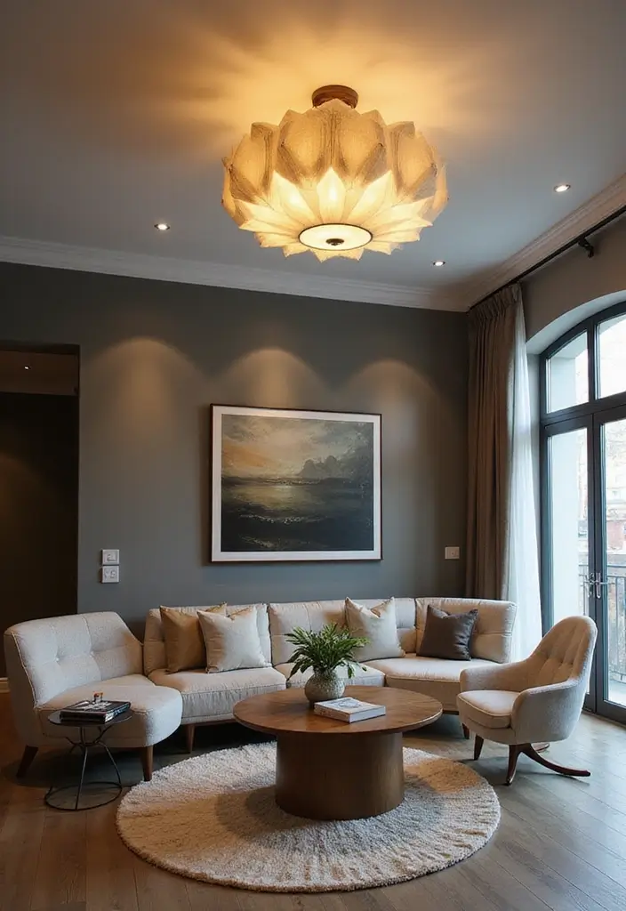 30 Profile Light Ceiling Designs That Glow With Elegance - 7. Artistic Sculptural Designs