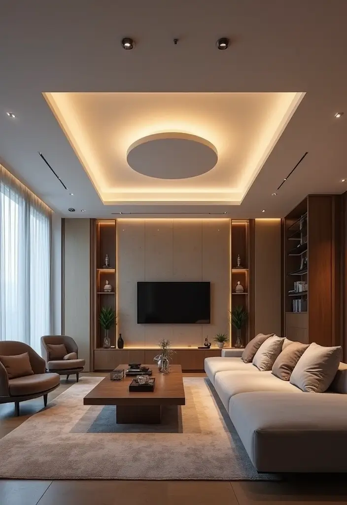 30 Profile Light Ceiling Designs That Glow With Elegance - 9. Integrated Smart Lighting