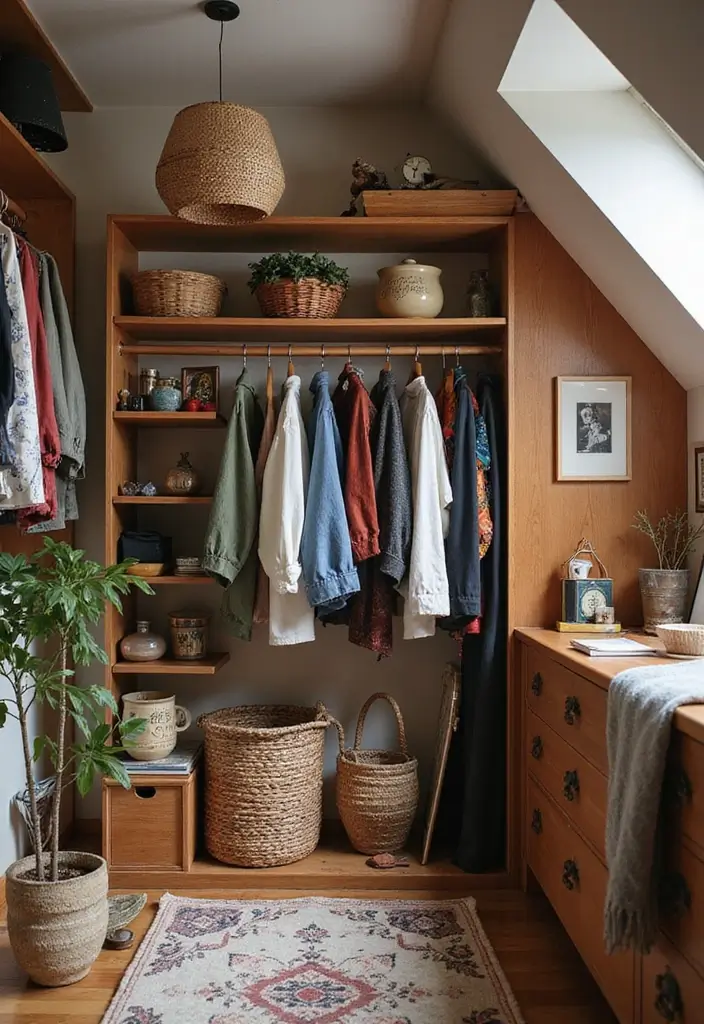 30 Slanted Ceiling Closet Ideas That Maximize Storage - 24. Personal Touches