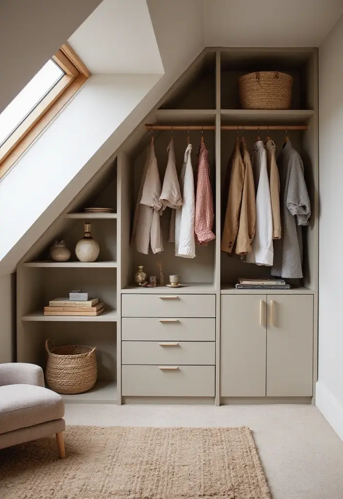 30 Slanted Ceiling Closet Ideas That Maximize Storage - 25. Consider Your Color Palette
