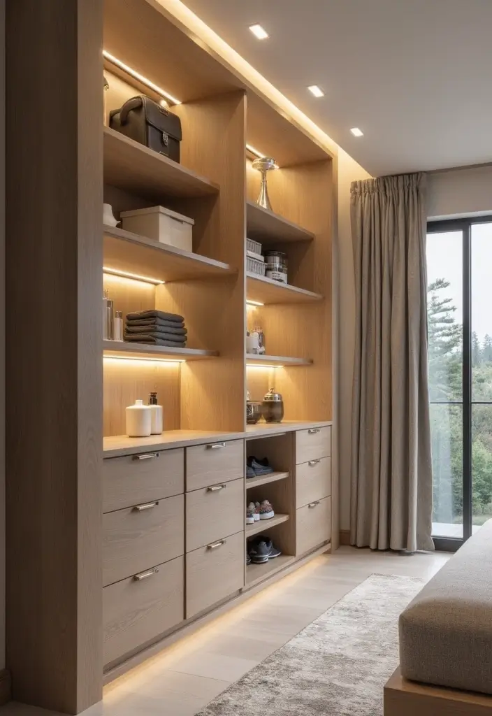 30 Slanted Ceiling Closet Ideas That Maximize Storage - 6. Custom Cabinets