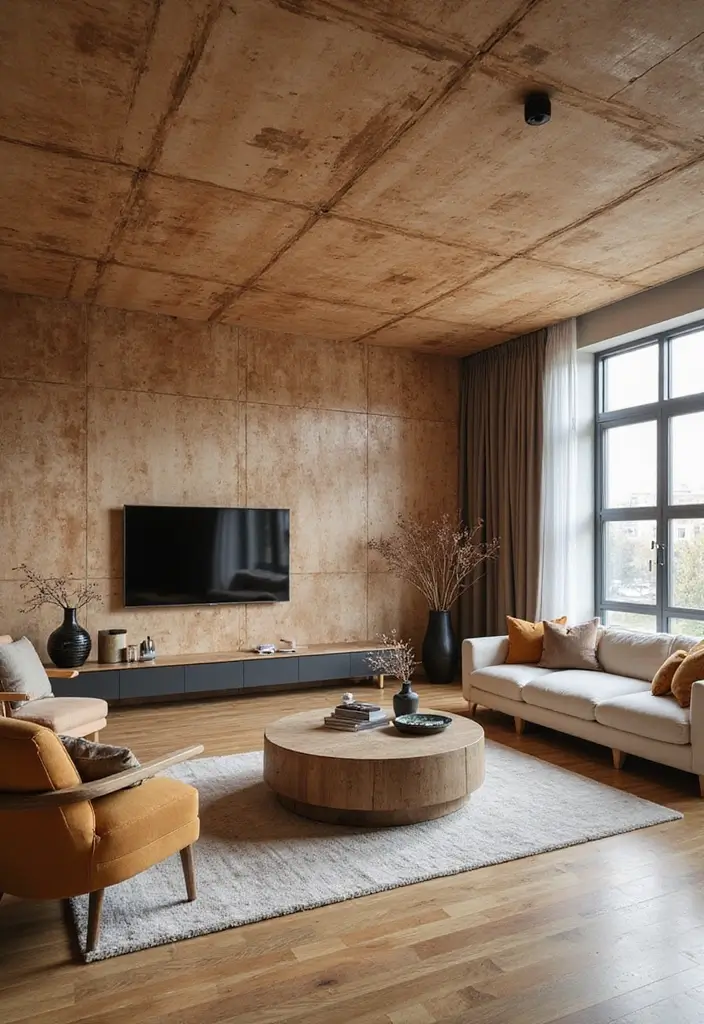 30 Wood on Ceiling Ideas That Add Natural Warmth - 6. Rustic Plywood Panels