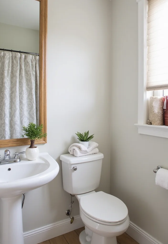 10 Very Tiny Bathroom Ideas That Maximize Every Inch 10. Seasonal Accessories