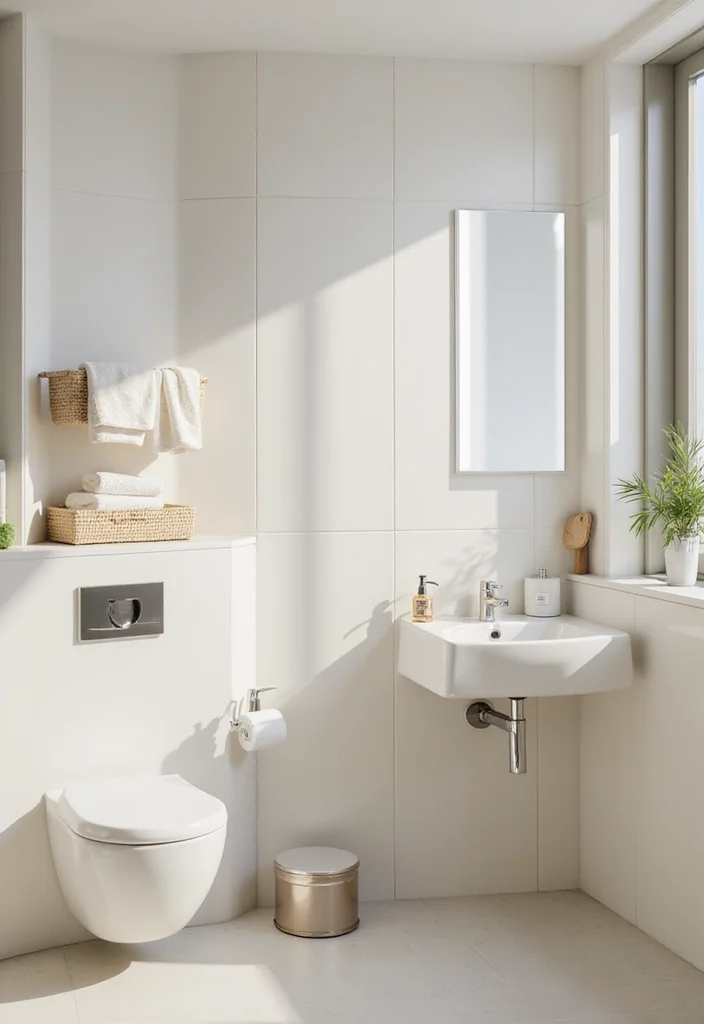 10 Very Tiny Bathroom Ideas That Maximize Every Inch 6. Compact Color Palettes
