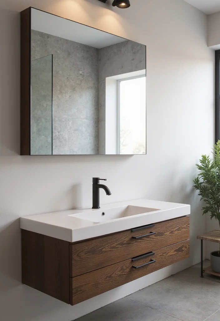 10 Very Tiny Bathroom Ideas That Maximize Every Inch 7. Floating Vanities