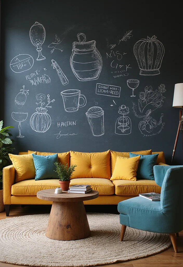 12 Accent Wall Ideas Living Room for Bold Updated Character 100 12 Accent Wall Ideas Living Room for Bold Updated Character 10. Chalkboard Wall