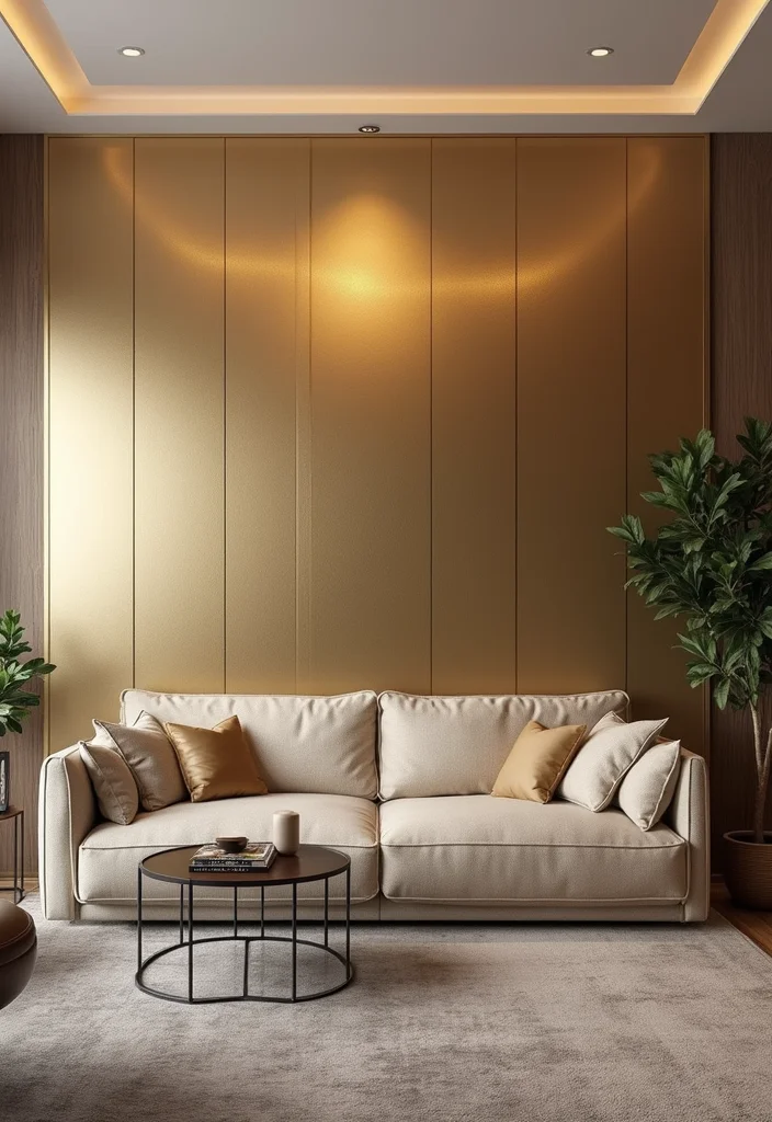 12 Accent Wall Ideas Living Room for Bold Updated Character 111 12 Accent Wall Ideas Living Room for Bold Updated Character 11. Metallic Accents