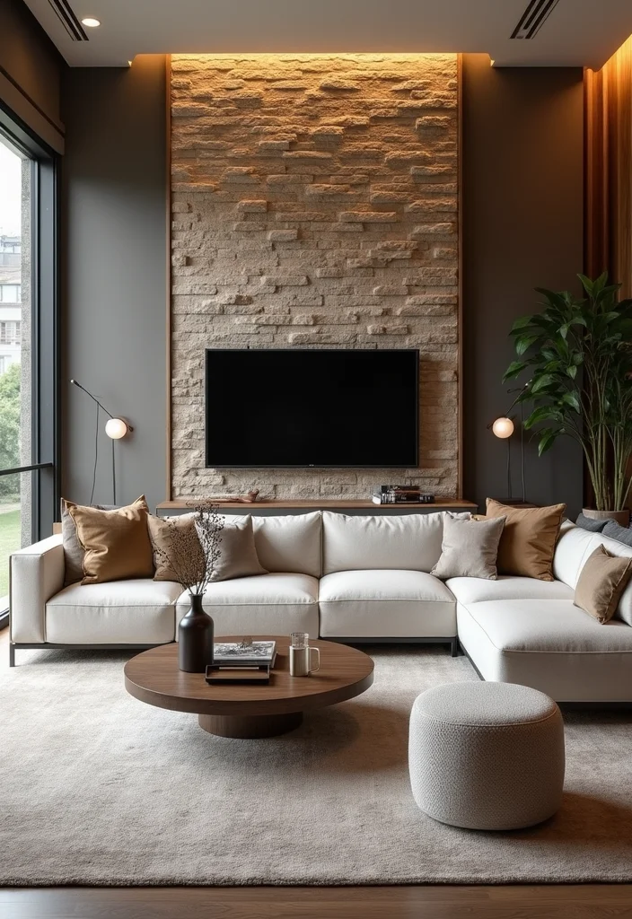 12 Accent Wall Ideas Living Room for Bold Updated Character 56 12 Accent Wall Ideas Living Room for Bold Updated Character 6. Stone and Brick Accents