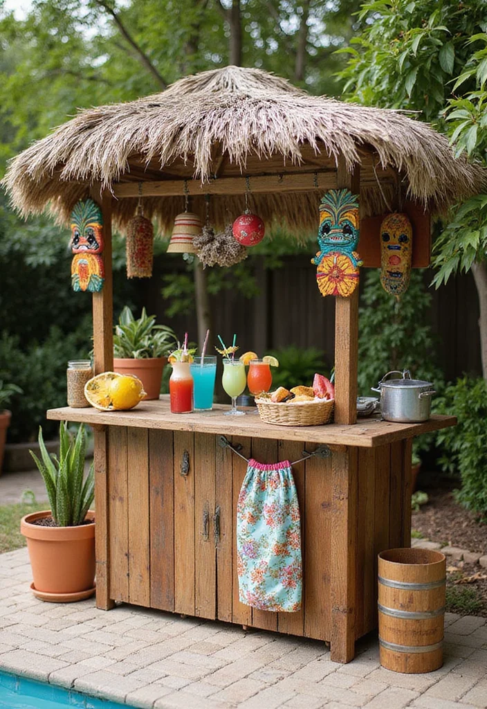 12 Backyard Bar Ideas for Simple Social Outdoor Fun 5. Mini Beach Bar