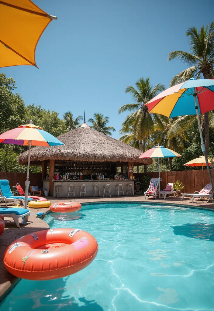 12 Backyard Bar Ideas for Simple Social Outdoor Fun 7. Poolside Bar Area
