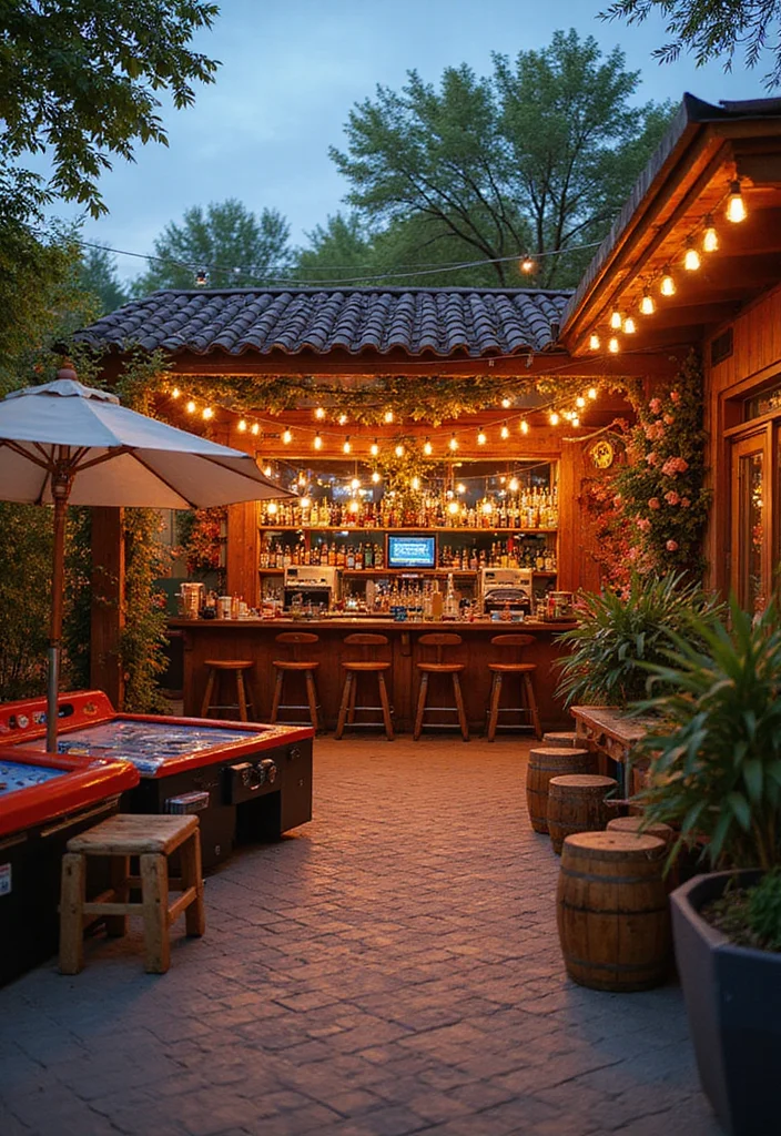 12 Backyard Bar Ideas for Simple Social Outdoor Fun 8. Festival Style Outdoor Bar