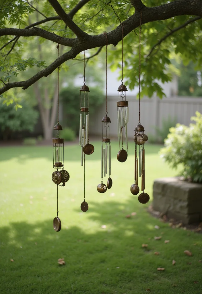 12 Backyard Ideas for Renters That Add Style Without Damage 8. Wind Chimes for a Melodic Touch