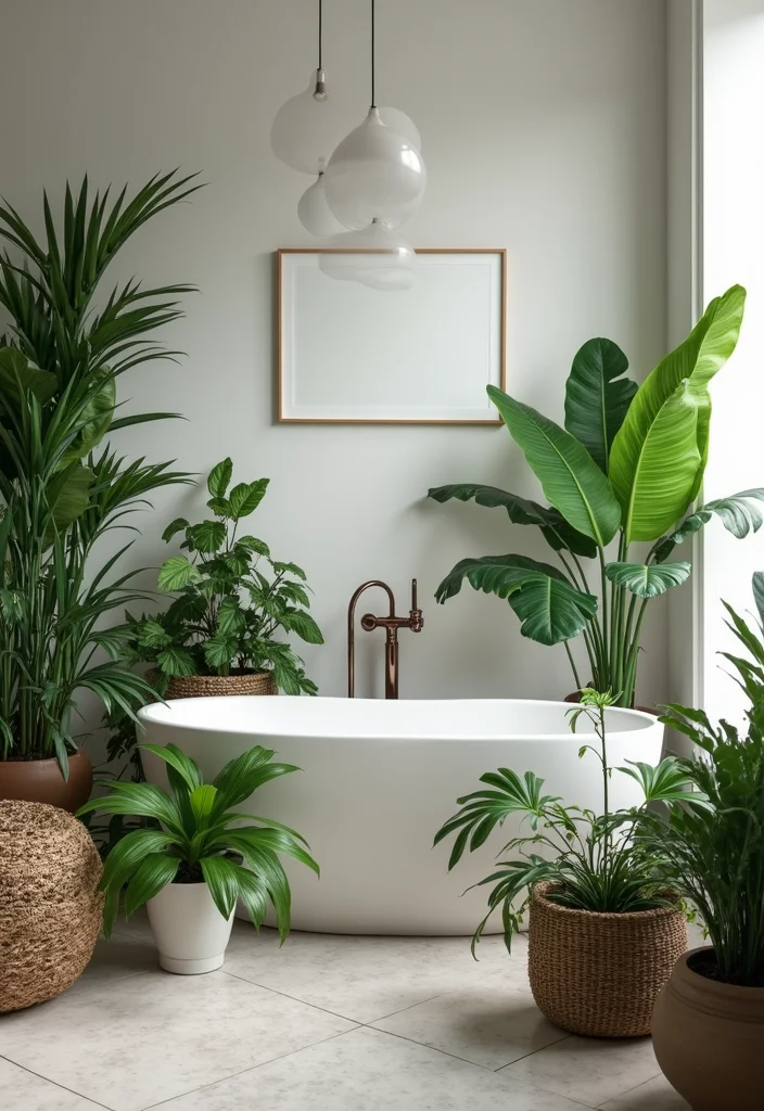 12 Bathroom Photo Ideas for Beautiful Angles and Natural Light 6. Incorporate Greenery