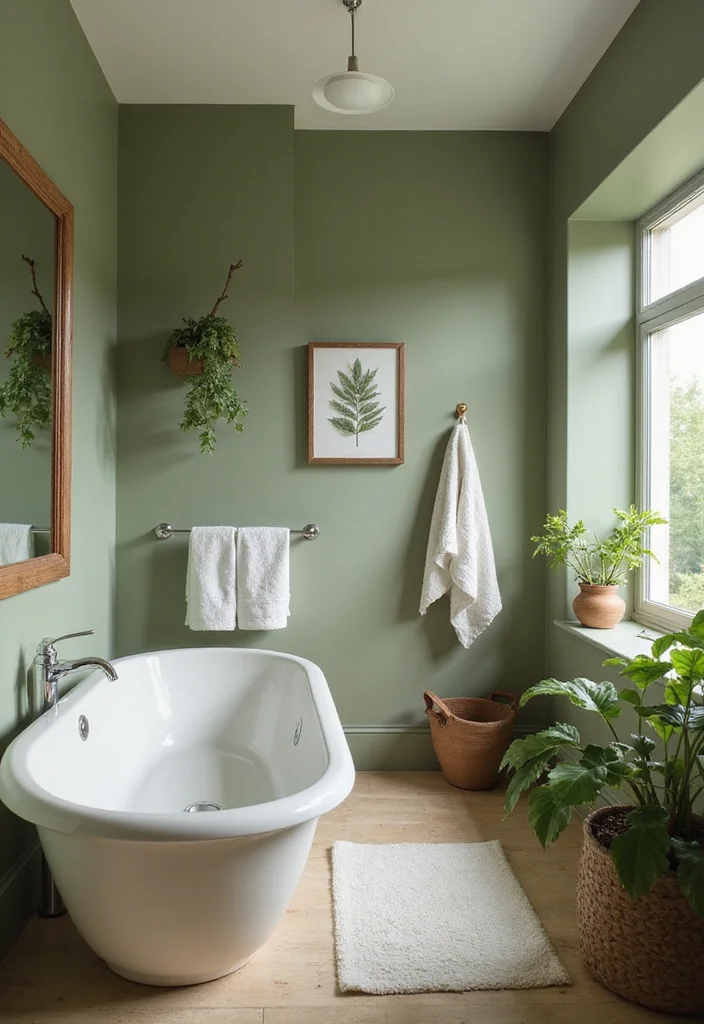 12 Green Bathroom Ideas for Fresh Calm Nature Inspired Style 1. Earthy Green Color Palettes