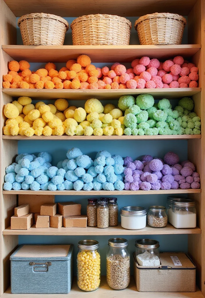 12 Pantry Kitchen Ideas for Better Storage and Easy Access 7. Color Coded Organization
