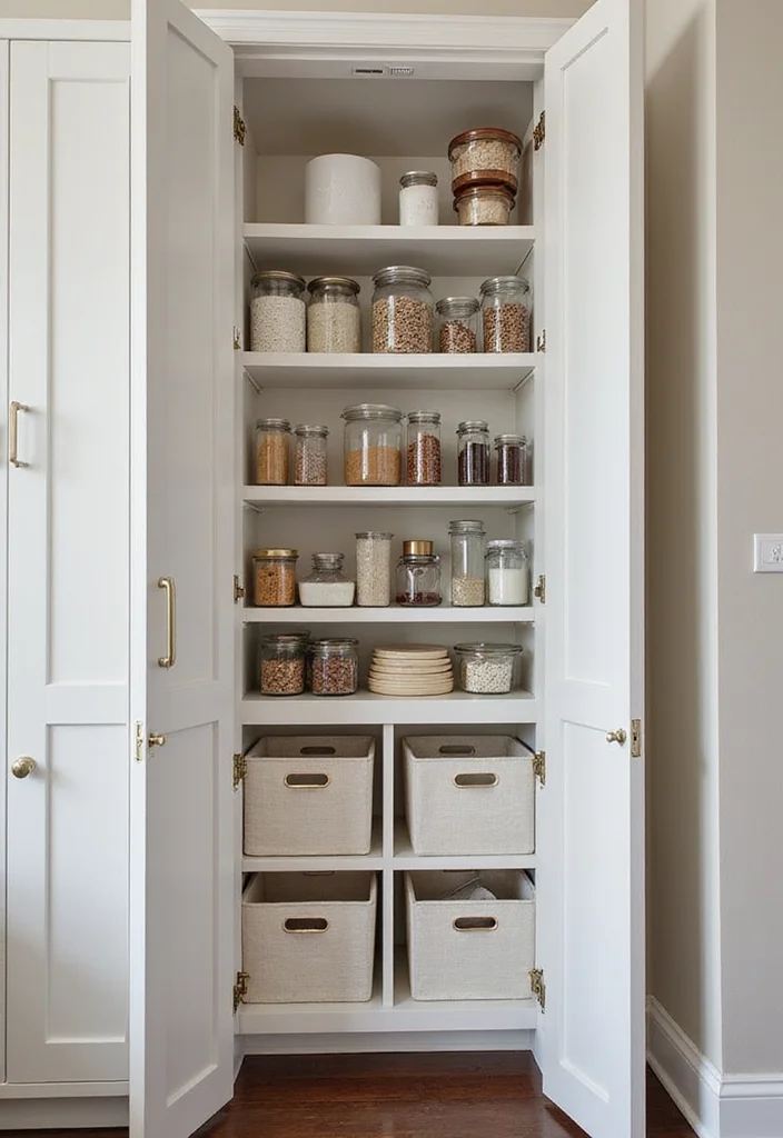 12 Small Kitchen Pantry Ideas for Compact Smart Storage 11. Hidden Bins for Cleaner Look