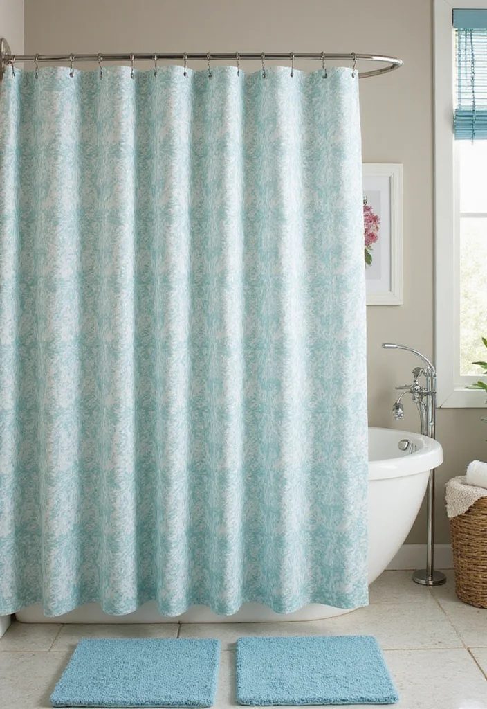 14 Apartment Bathroom Decor Ideas for Small Stylish Upgrades 2. Stylish Shower Curtains