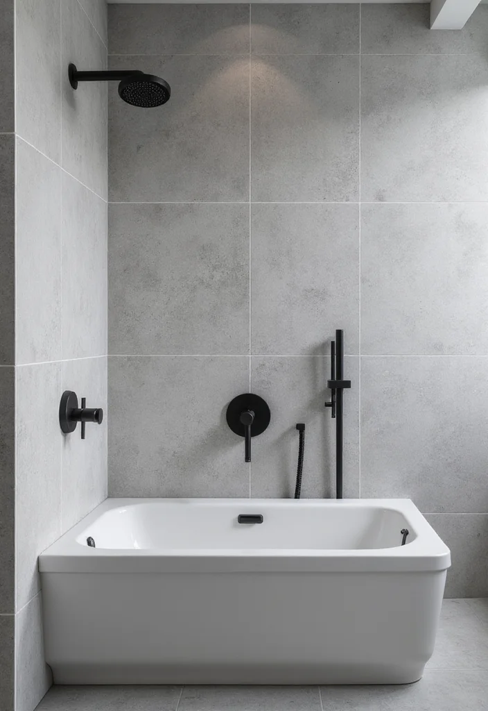 14 Bathroom Ideas Black for Bold Modern Depth and Style 2. Matte Black Fixtures