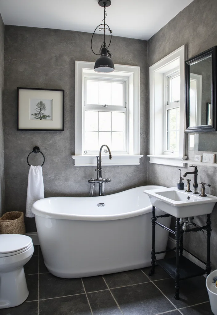 14 Bathroom Ideas Black for Bold Modern Depth and Style 7. Black and White Color Scheme