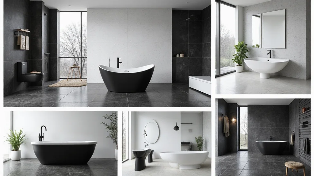 14 Black and White Bathroom Ideas for Clean Modern Contrast