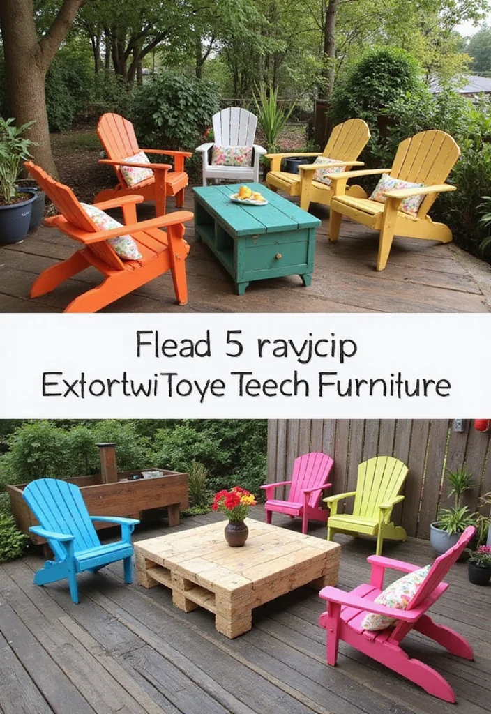 14 Deck Backyard Ideas for Relaxing Outdoor Living 5. Upcycled Furniture