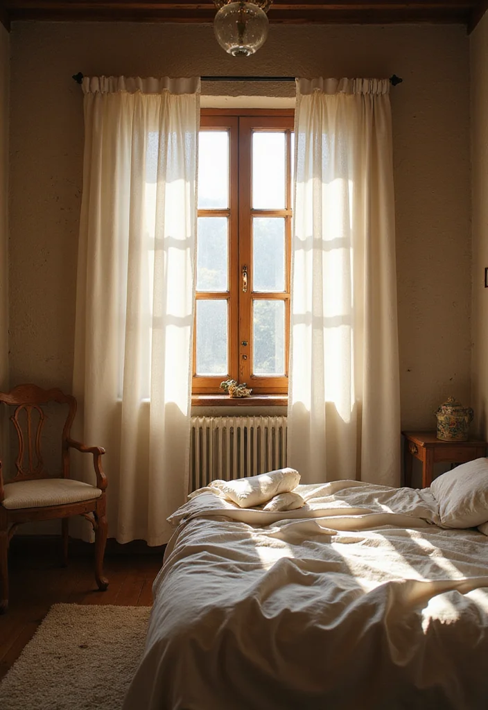 14 Farmhouse Bedroom Ideas for Warm Rustic Charm 13. Thoughtful Window Treatments