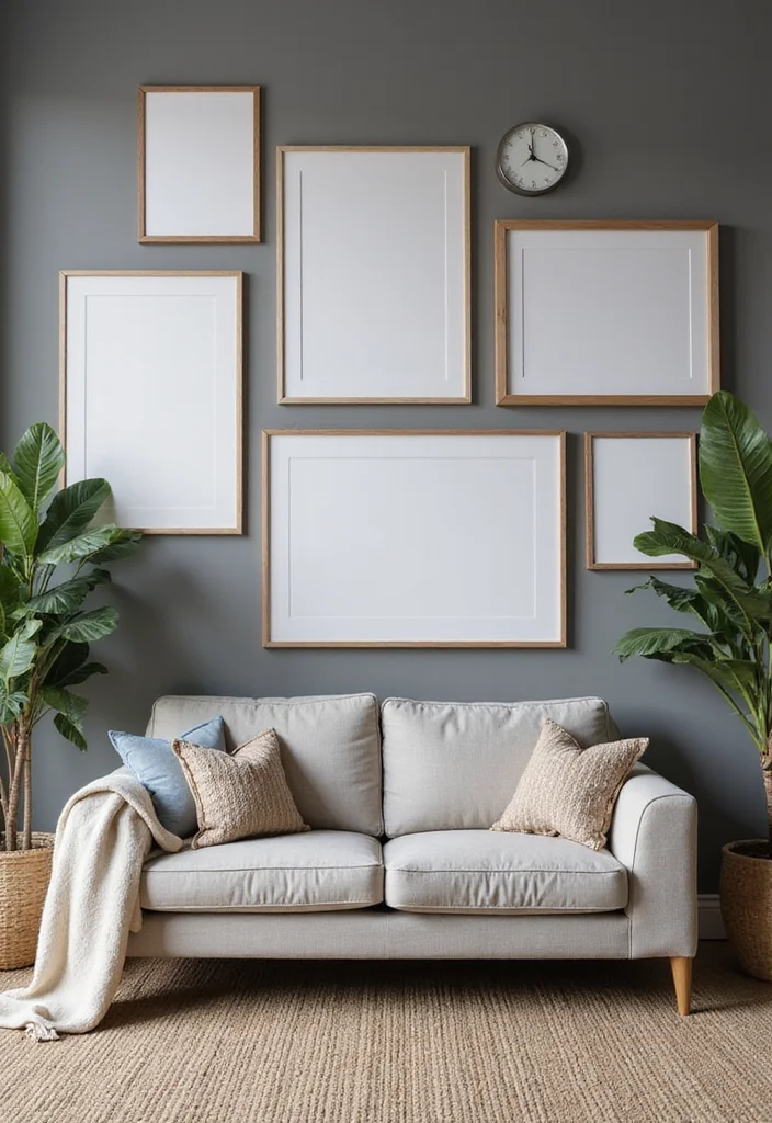 14 Grey Living Room Ideas for Chic Neutral Modern Style 8. Artistic Touches