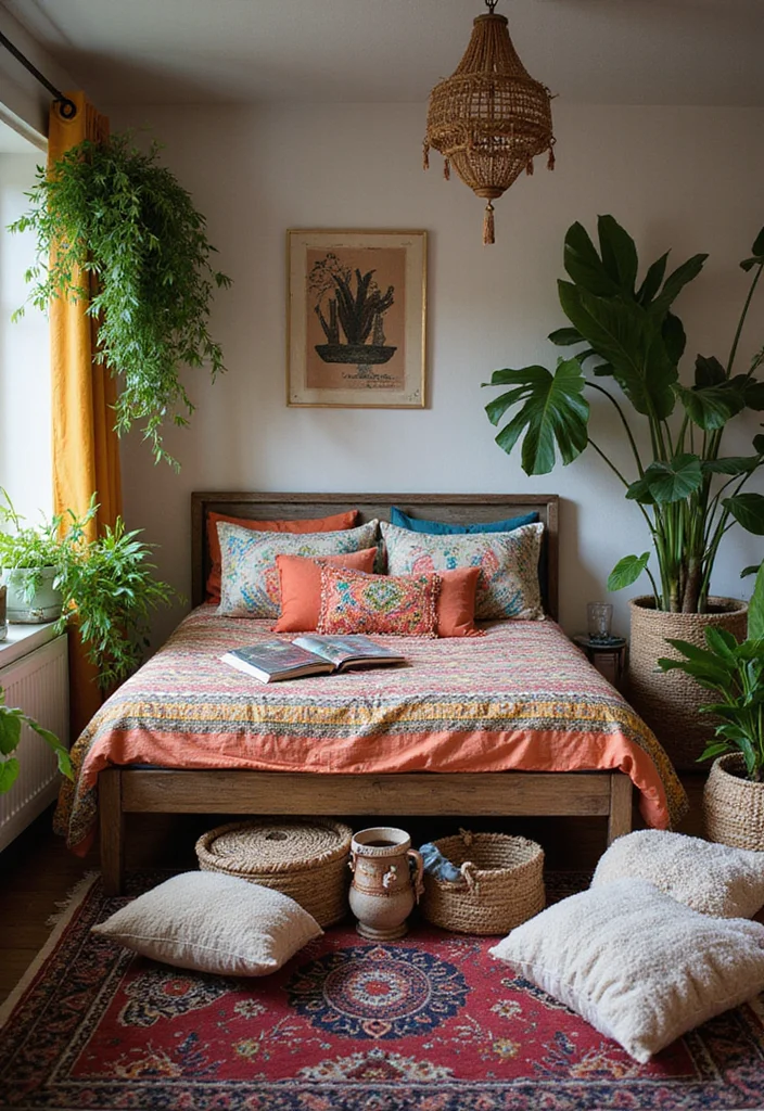 14 Married Bedroom Ideas for Warm Inviting Shared Spaces 10. Bohemian Vibes for a Free Spirited Space