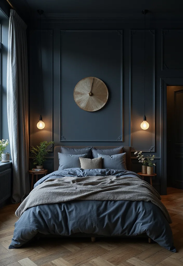 14 Married Bedroom Ideas for Warm Inviting Shared Spaces 12. Dark and Moody for a Cozy Nook