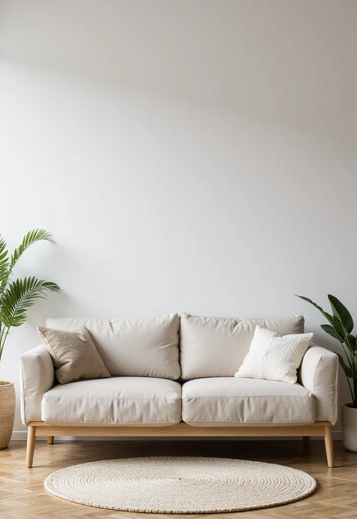 14 Sofas Ideas Living Room for Comfy Functional Seating 9. Scandi Style Sofa