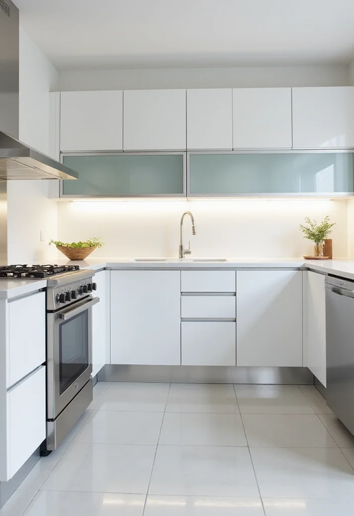 14 White Kitchen Ideas for Clean Bright Timeless Style 1. Sleek White Cabinets