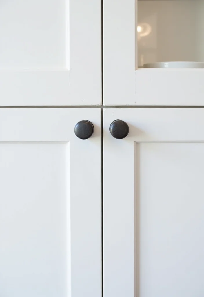 14 White Kitchen Ideas for Clean Bright Timeless Style 10. Bold Hardware Choices