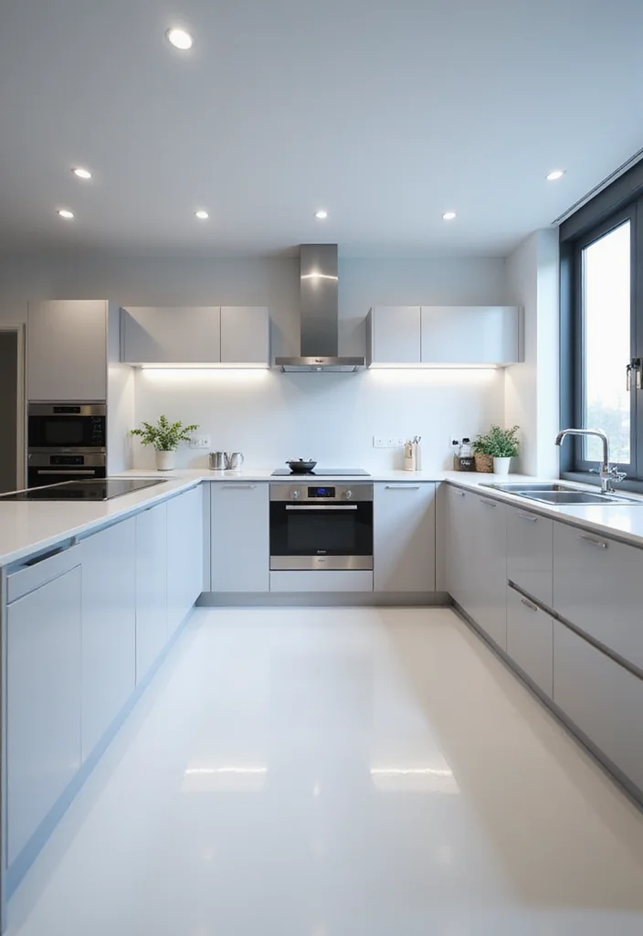 14 White Kitchen Ideas for Clean Bright Timeless Style 13. Futuristic Touches