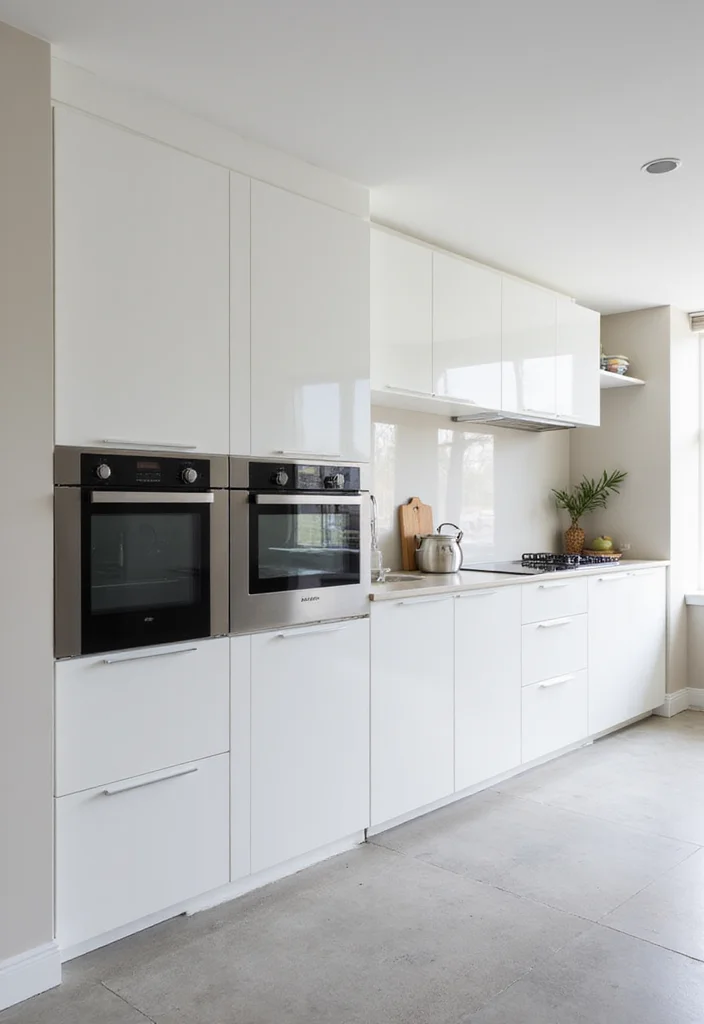 14 White Kitchen Ideas for Clean Bright Timeless Style 7. Integrated Appliances