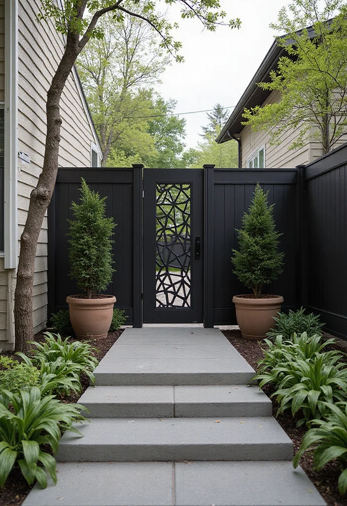 15 Backyard Privacy Ideas for Calm Comfortable Seclusion 9. Artistic Fencing Options