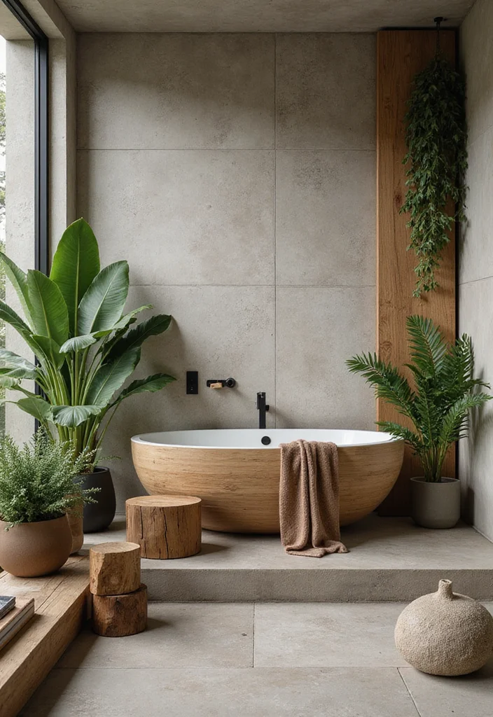 15 Bathroom Spa Decor Ideas for Relaxing Hotel Like Comfort 3. Natural Elements