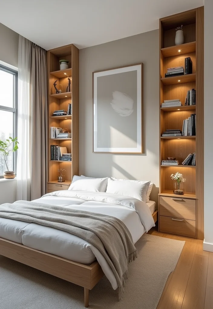 15 Bedroom Layout Ideas for Better Flow and Relaxing Comfort 122 15 Bedroom Layout Ideas for Better Flow and Relaxing Comfort 12. Vertical Space Utilization