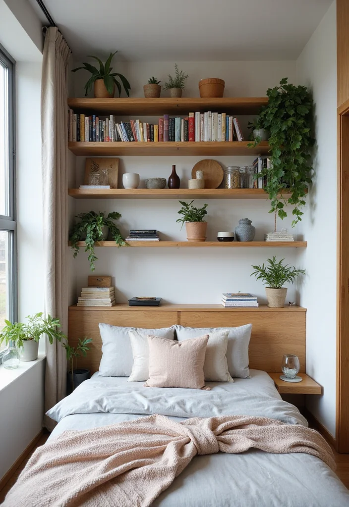 15 Bedroom Layout Ideas for Better Flow and Relaxing Comfort 78 15 Bedroom Layout Ideas for Better Flow and Relaxing Comfort 8. Open Shelving