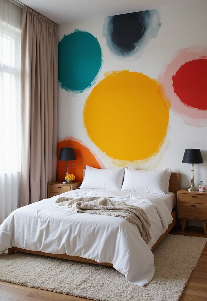 15 Bedroom Wallpaper Ideas for Texture Pattern and Personality 13. Artsy Abstracts